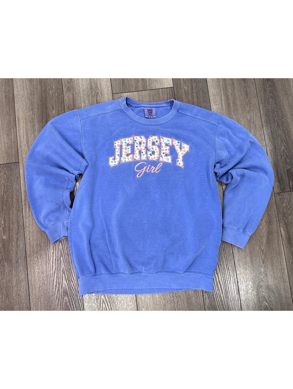 Comfort colors Jersey Girl Blue Crewneck Sweatshirt